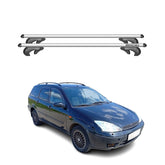 Menabo Barras Techo Baca para Ford Focus Familiar 1998-2005 Gris Aluminio 2Pza